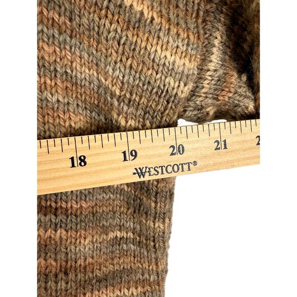 Handmade Knit Cardigan Womens M L Brown Wool Country Western Cottage Boho - Picture 4 of 7